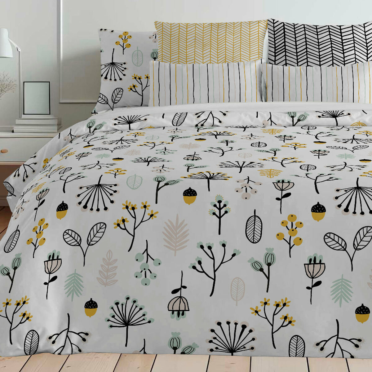 Copripiumino Decolores Santorini Multicolore 175 Fili 240 x 220 cm